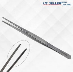 Handy 8″ Extra-Long Tweezers Instruments Thumb Forceps Stainless German Grade