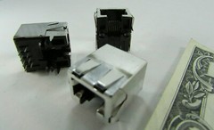 Lot 10 Amp Modular Connector Jacks 8p8c RJ45 Ethernet 90 Angle EMI Shielded Cat3