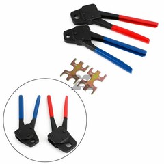 1/2″ 3/4″ PEX Crimp Tool Kit Plumbing Crimper And Angle Gauge Tools Combo
