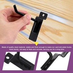20 Heavy-Duty 4-Inch Slatwall Hooks Set – Durable Garage Organization Solution
