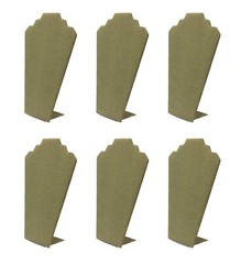 Green Jute Necklace Display Jewelry Chain Display Easel Stand (6 Pack) 12″