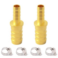 Brass Hose Barb Reducer, 3/8″ to 1/4″ Hose ID, Reducing Barbed Coupler