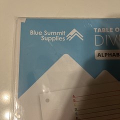 Blue Summit Supplies Alphabet Binder Tab Dividers for 3 Ring Binder/Notebook NEW