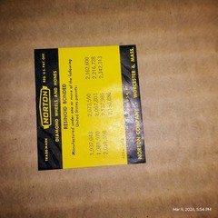 norton diamond wheel D320-N100B-1/4 320 Grit Diamond Abrasive For Surfaces