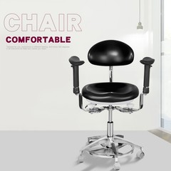 Imported PU Leather Dental 360° Mobile Dynamic Adjustable Chair with Armrest USA