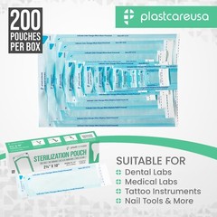 2,000 2.75″ x 10″ Self-Sealing Sterilization Pouches for Autoclave (10 Boxes)