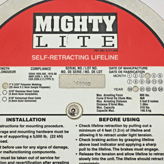 Miller RL50/50 MightyLite Self-Retracting Lifeline Fall Protection Web Lanyard