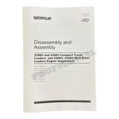 Caterpillar 239D3 249D3 226D3 232D3 Service Manual Disass Assem 3 books