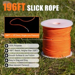 Arborist Throw Line Kit, 15Oz Throw Weight & 196Ft Paracord Rope, 100% Polyester
