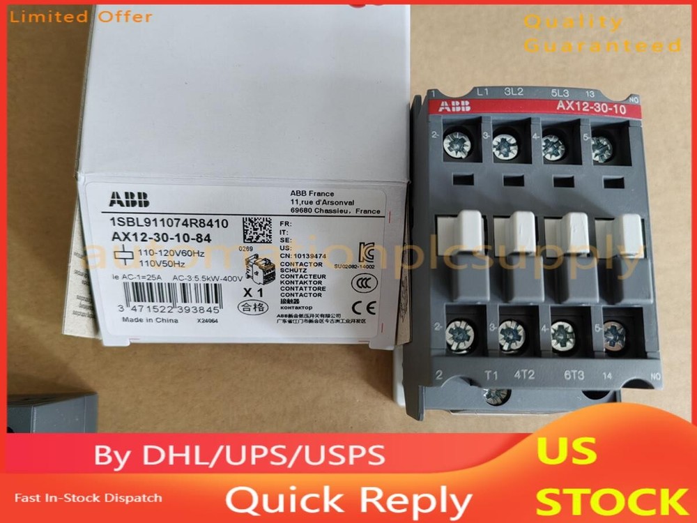 NEW ABB Contactor AX12-30-10-84 AC 110V 50/60Hz AX12-30-10 US Free TAX