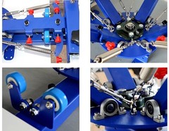 4 Color 1 Station Screen Printing Machine Micro-adjust Press Printer ROTARY