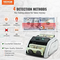 VEVOR Money Counter Bill Counting Machine UV MG IR DD USD EUR Small Business
