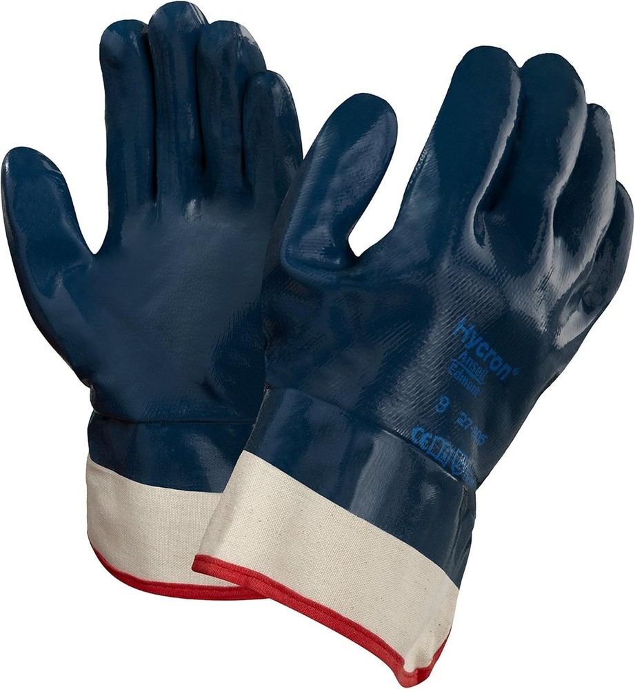 Ansell 27-805 Sz 10 Hycron Fully Coated Coated Nitrile Safety Cuff Glove Pairs