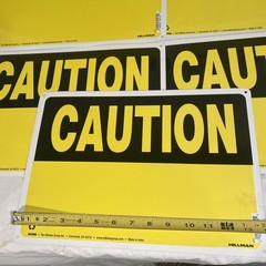 10 In. X 14 In. Aluminum Blank Caution Sign Lot Of 5
