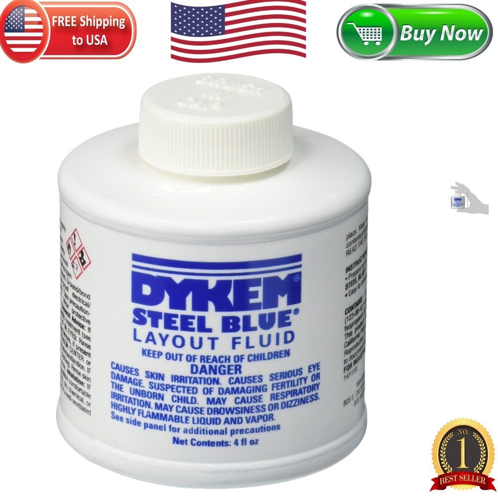 Matte Blue Layout Fluid 4oz – Ideal for Metalworking and Surface Inspection