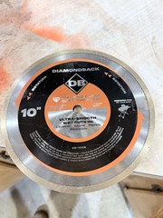 DIAMONDBACK Wet Cut Diamond Blade Concrete DB-10CR Continuous Rim 10-inch