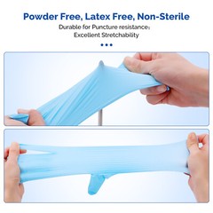200/1200 JMU Nitrile Gloves Medical Exam 3.5 Mil Latex Free Powder Free XS/S/M/L