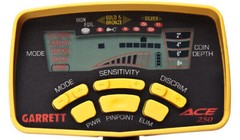 Garrett Ace 250 Metal Detector + Waterproof Coil + Edge Digger