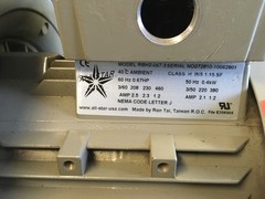 All Star RBH2-067-3 Regenerative Blower 50/60Hz, 0.67HP, 0.4kW, 2.5A
