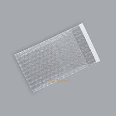 100 Small Bubble Bags 2.5 x 3+1 Inch (6.5 x 8+2cm) Self Seal Clear Packing Pouch