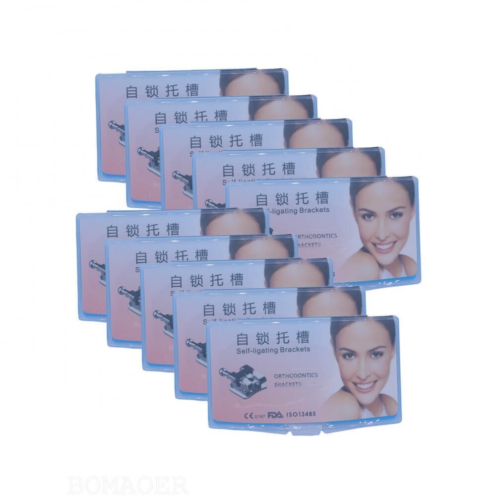 20Pcs/Kit Self-Ligating Metal Dental Brackets Roth 0.22, 345 Hook + Tool