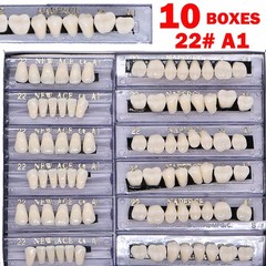 10-Box Dental Acrylic Resin Denture 22# A1 Full Sets Teeth Upper Lower Shade HOT