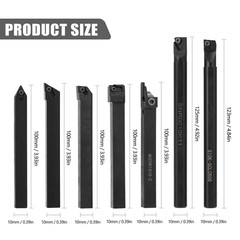 3/8 ” 10mm Shank Indexable Carbide Lathe Turning Insert Tool Holder 21PCS
