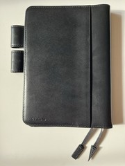 RARE Hobonichi 2008 A6 Black Leather Cover EUC! W/ New Hobo A6 Grid Notebook