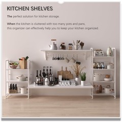 4Nm No Assembly Folding Bookshelf Storage Shelves 3 Tiers Vintage Bookcase