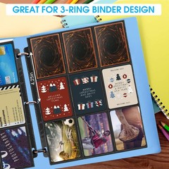 540 Pockets Card Sleeves Binder Sheets 9 Pocket Page Protector for Trading Cards