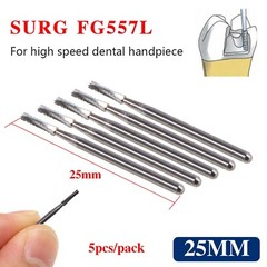 Dental Long Surgical Burs FG #557L 25mm Shank Tungsten Carbide Midwest USA