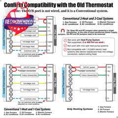 White Non-Programmable Home Thermostat 2 Heat 2 Cool Multistage