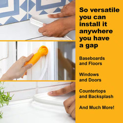 1/2 In. X 10 Ft. White PVC inside Corner Self-Adhesive Flexible Caulk and Trim M