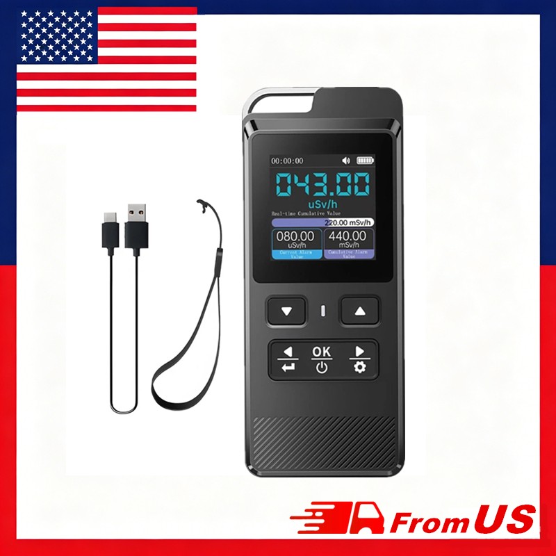 Radiation Detector 500mSv 15MeV IPS Display Data Logging Nuclear Gamma, X-Ray