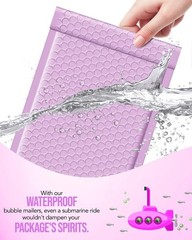 Durable Lavender Bubble Mailers 6×10 Inches – 100 Padded Self-Sealing Envelopes