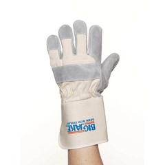 Mcr Safety 1711 Leather Gloves, Cowhide, Safety Cuff, Wing Thumb, Full Finger,