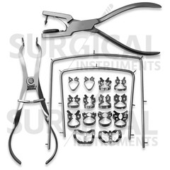 Rubber Dam Kit Starter of 18 Pcs with Frame Punch Clamps Dental Instruments