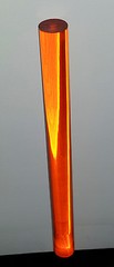 CLEAR AMBER TRANSLUCENT ACRYLIC PLEXIGLASS LUCITE ROD 1” DIAMETER 12” INCH LONG
