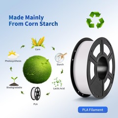 ANYCUBIC PLA Filament 1.75mm Bundle, 3D 1.75 millimeters, 4*1kg Pla White