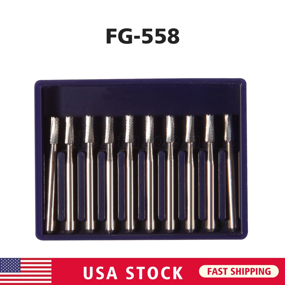 FG558 Carbide Burs FG 558 Bur #558 Friction Grip 100-10/PK 10-100PCS