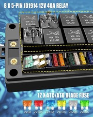 Durable Nylon 12V Relay Fuse Block – Easy Install for Automotive & Marine Use