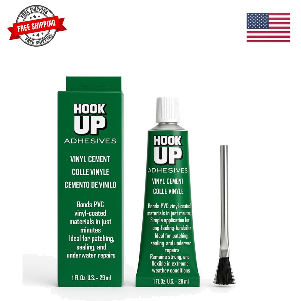 Vinyl Cement – Waterproof Pool Liner Repair Glue for Vinyl & PVC, Fast-Drying…