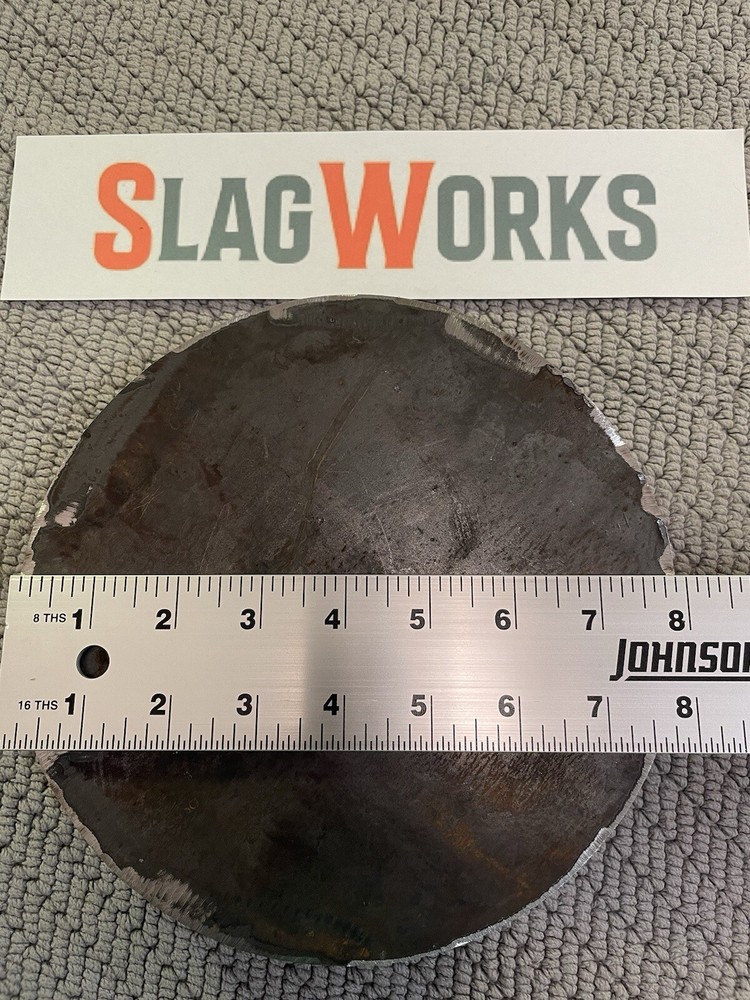 8 inch disc 1 inch thick steel plate 1”x8” disc A36 Hot Roll Flat