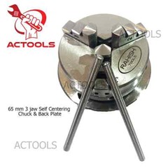 4′ Inch Tilting Rotary Table with 65 mm 3 jaw Self Centering Chuck & Back Plate