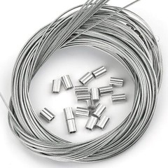 200 Pcs Aluminum Crimping Sleeve 1/16″, Cable Ferrule Wire Rope Sleeves Sleeve..