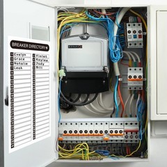 16 Sheets Breaker Panel Labels Electrical Box Sticker Numbers Breaker