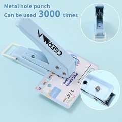 Single Hole Puncher, 3 Pack ， 1/4″ Hole, 50% Labor Savings, Heavy Duty Me