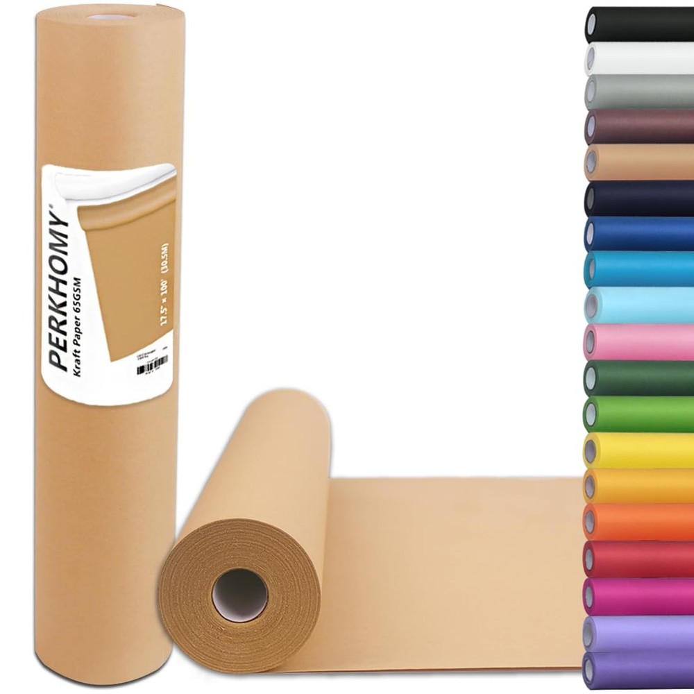 17.5″ x 1200” Brown Kraft Paper 50 lb Basis Thick Roll Packaging Shipping