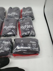 Ansell HyFlex 11-841 Foam Nitrile Grip Work Gloves – Size 7 – Lot 12 pairs. NEW