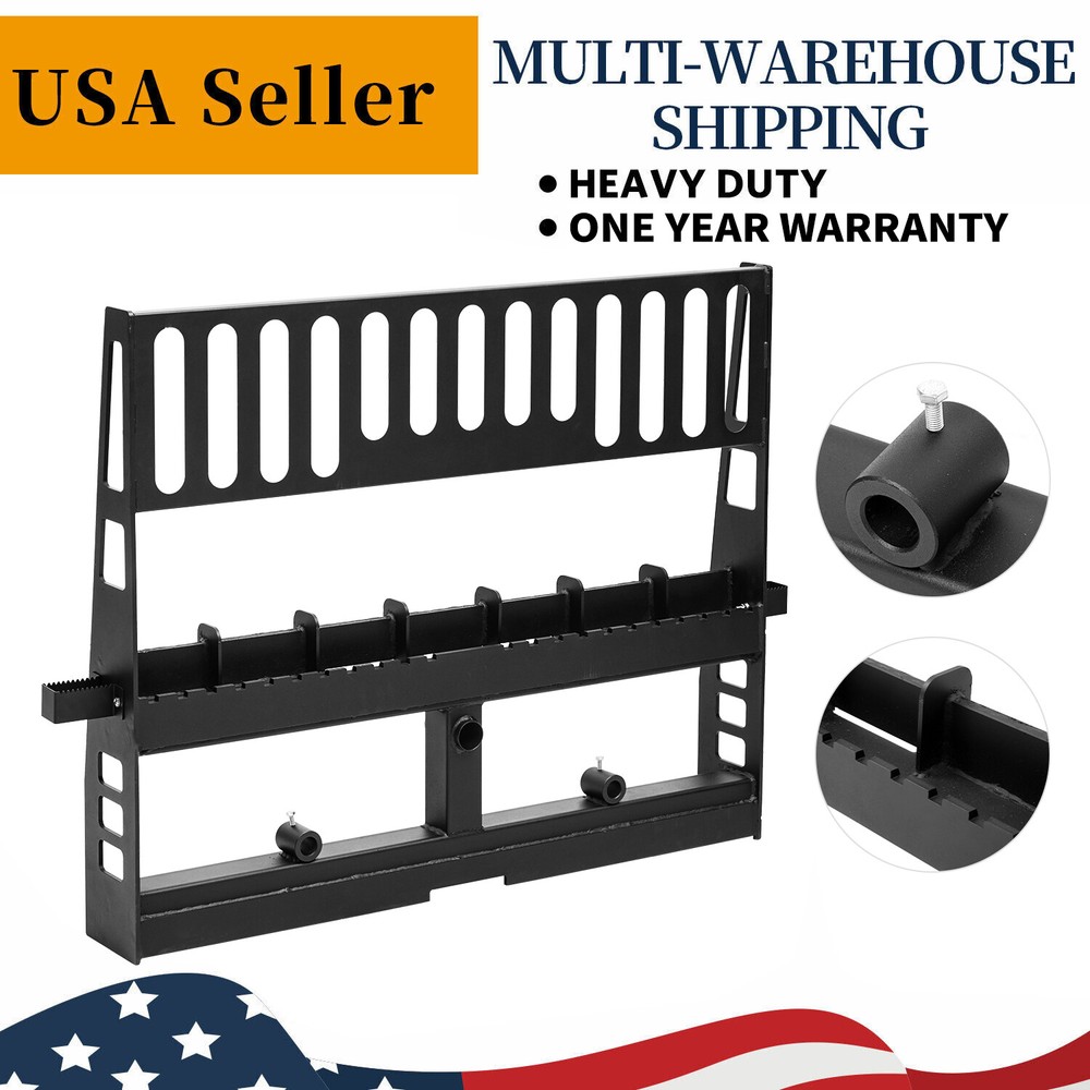 48″ Pallet Fork Frame Attachment for Skid Steers Tractors 4500lb Weight Capacity